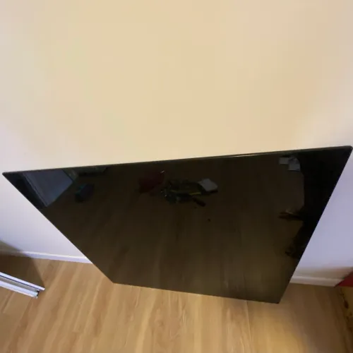 Tampo de vidro preto quadrado