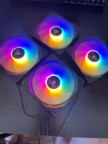 KIT 4 Fan 120mm Acegeek - AG-RW12-BK - 56CFM 1200RPM