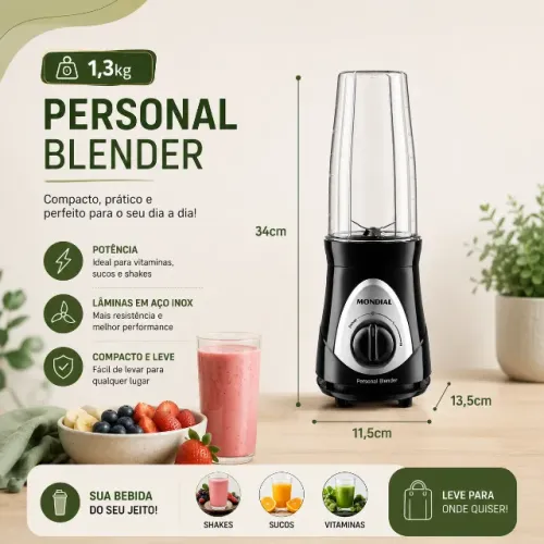 Personal Blender, Mondial 300W Dg 01