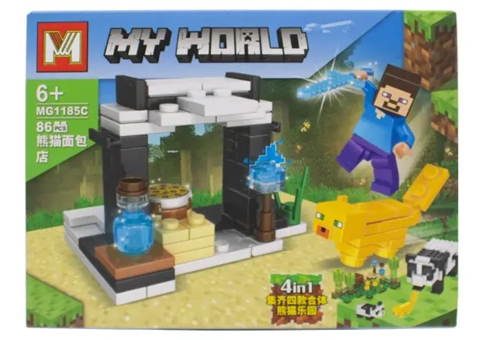 brinquedo educativo lego bloco de montar minecraft 86 peças go-mg1185