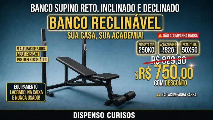 Banco reclinável