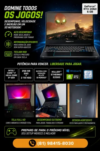 NOTEBOOK GAMER - PREDATOR HELIOS 300
