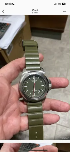 Relógio Victorinox Swiss Army I.N.O.X. Verde ? Swiss Made ? 200m