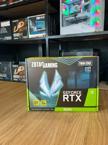 (LOJA FÍSICA) Placa De Video RTX3050 6gb Gddr6 96bits Zotac
