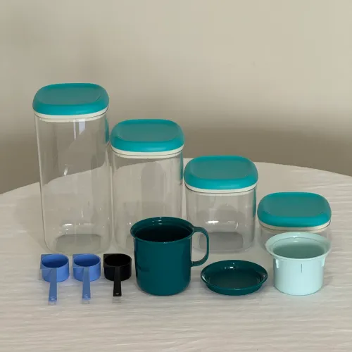 Kit modular clear tupperware + brindes