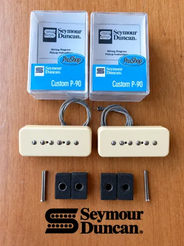 Set 2x Seymour Duncan ProShop Custom P90 (BRAÇO/PONTE) cor creme