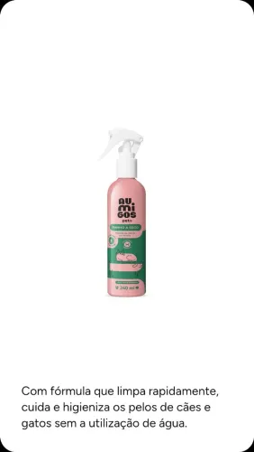 Banho a seco pets aumigos. Produto novo. 