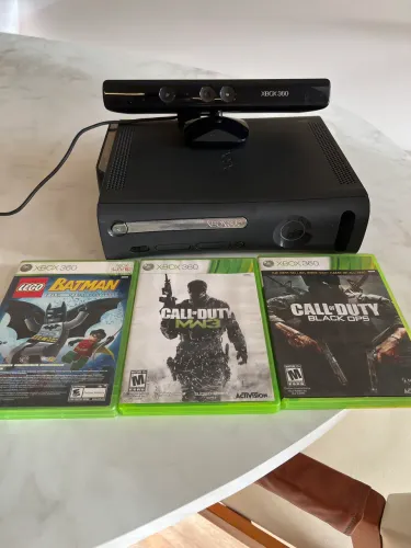 Xbox 360 Elite (erro 3RL) + Kinect + Jogos