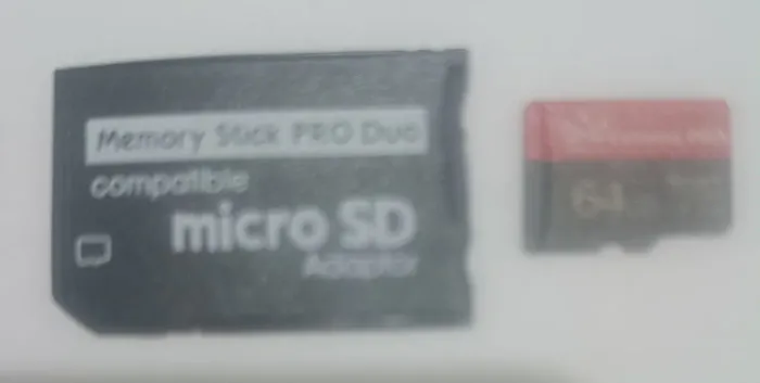 Adaptador + Cartão micro SD 64 gb PSP com jogos e emuladores