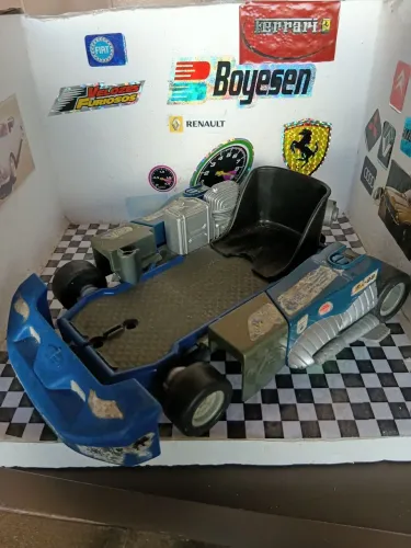 Antiga miniatura kart sem volante max steel