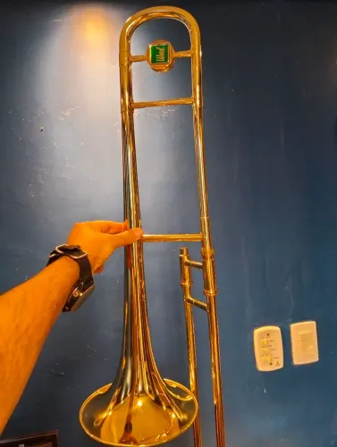 Trombone Vara Sib s/ Rotor Laqueado Weril G670 c/ Capa e Acessórios