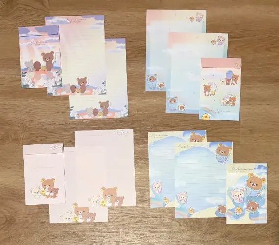 Papel de carta sanrio Rilakkuma ursinho urso fofo importado papéis coleção Japão japonês