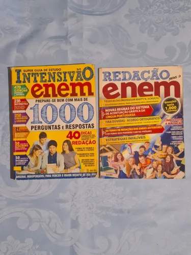 2 Livros de Estudo ENEM Redação e Intensivão