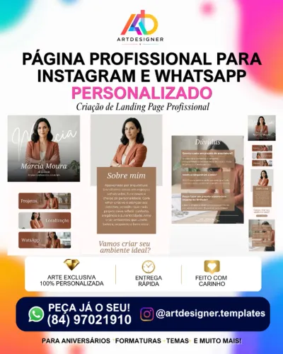 Página Profissional para Instagram e WhatsApp