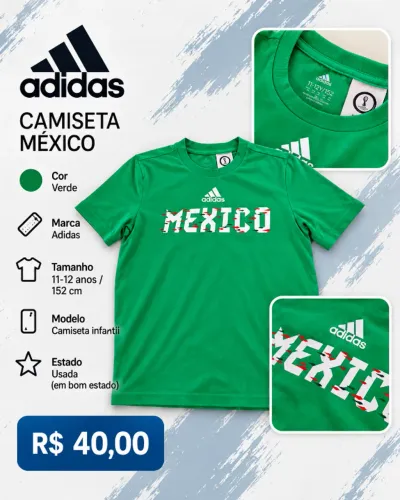 Camiseta Adidas México (Menino - 11/12 anos)