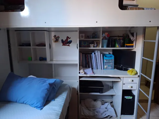 CONJUNTO COMPLETO BELICHE/ESCRIVANINHA/CAMA BOX COM CAMA AUXILIAR