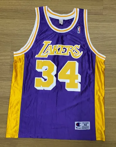 Regata NBA Los Angeles Lakers Shaquille ONeal 34 Champion Tam 48