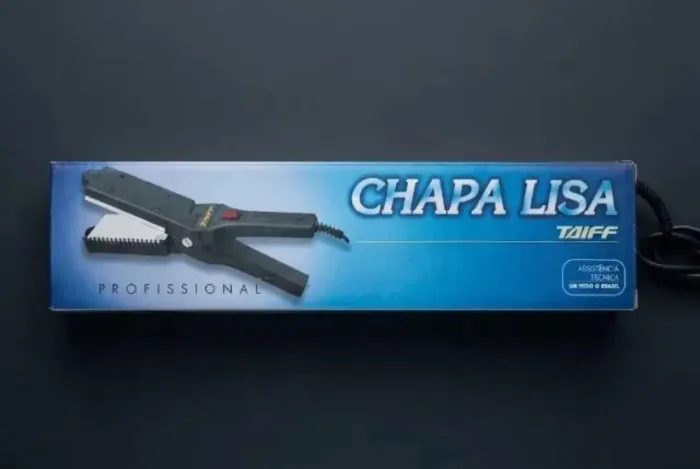 Chapinha Prancha Chapa Lisa Profissional Taiff (design com pente e chapa larga)