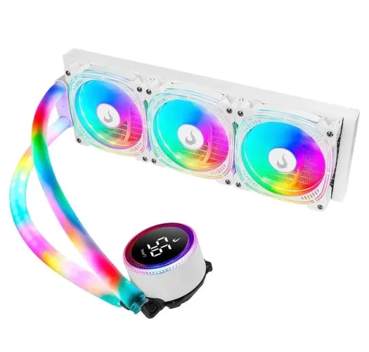 Water Cooler Gamer Rise Mode Aura Ice, ARGB, 360mm, AMD/Intel, Branco - RM-WAI-03-ARGB