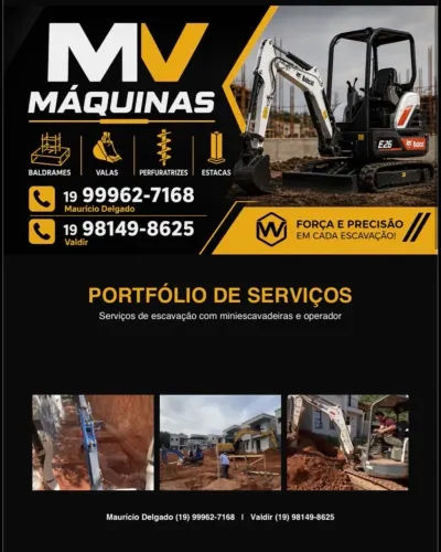 Mini Escavadeira - Serviços de Escavações