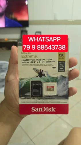 CARTÃO DE MEMORIA SD SANDISK EXTREME 128GB IDEAL PARA DRONE E CÂMERA 4K ALTA GRAVAÇÃO 