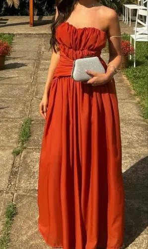Vestido Madrinha Terracota