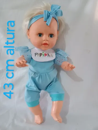Boneca antiga Papinha da estrela com chorinho nas costas - década de 90 