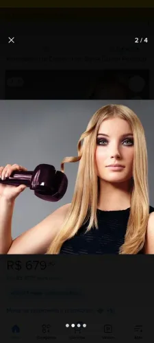 Escova modeladora de cachos