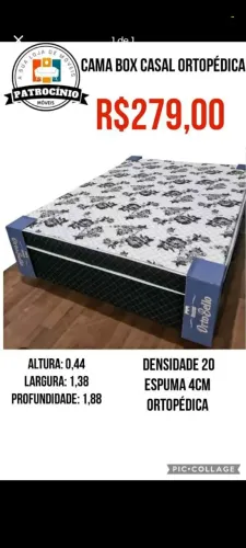 Cama box casal não faço entrega retirada na minha casa ou no lalamovel 