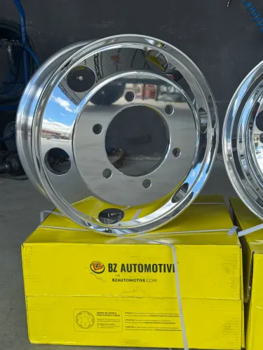RODA DE ALUMÍNIO 17.5 6.00 6 FUROS BORDA LARGA NOVA VOLKS MB FORD CARGO