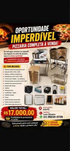 Equipamentos para pizzaria completa