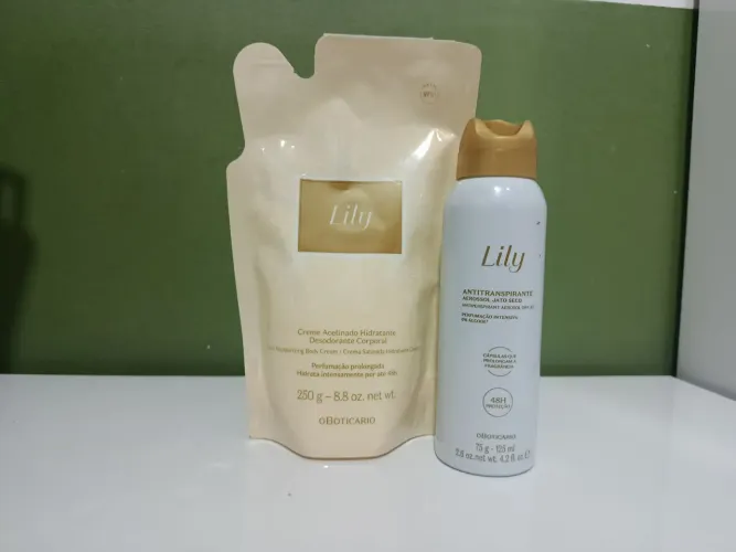 Refil Creme Acetinado Lily + Desodorante aerosol