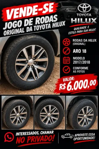 Vende-se rodados da hilux 2017/2018