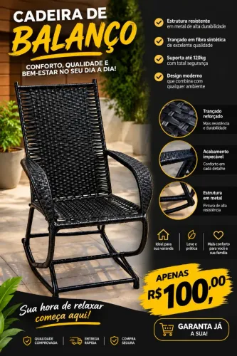 CADEIRA DE BALANÇO SEMI NOVA PRA SAIR HOJE!!!