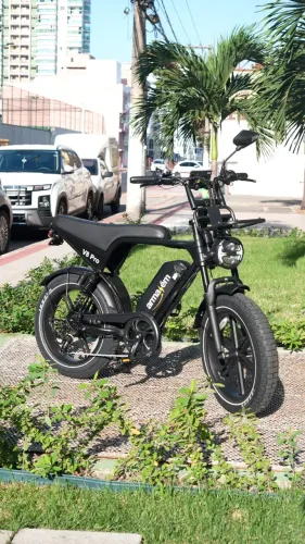 Bike Elétrica V8 PRO -1000W - Garantia + Brindes (Cesta + Cadeado + Localizador + Bag).