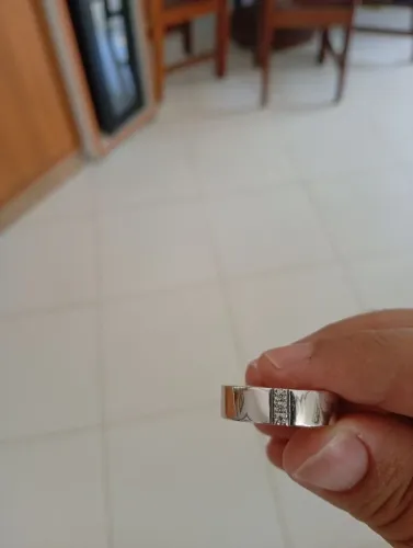 Anel masculino diamante