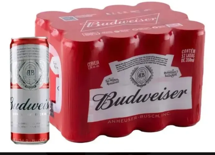 Cerveja Budweiser Pack 350ml 12 latas