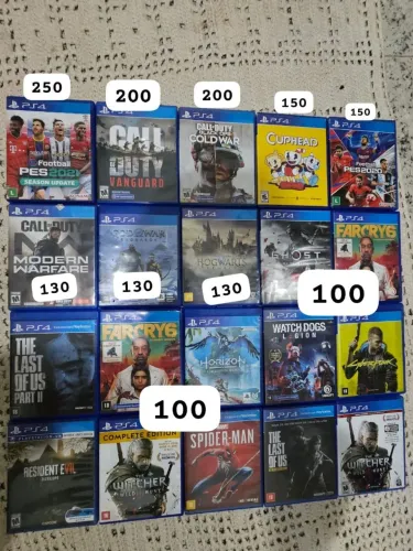 Jogos ps4 preço na foto so venda n entrego