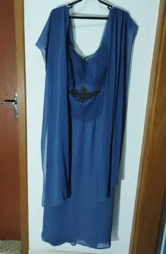 Vestido longo de festa Azul Royal
