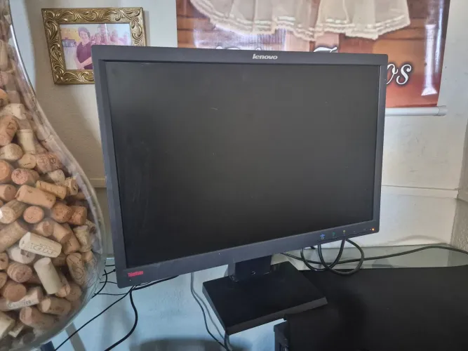Monitor 22 Polegadas Lenovo em perfeito estado. + cabos
