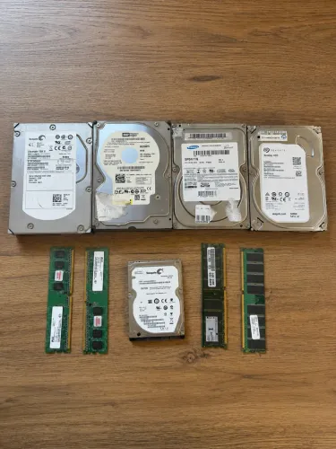 Lote 5 HDs + 4 Memórias RAM DDR/DDR2