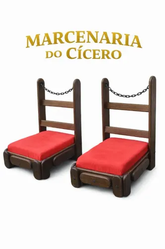 CADEIRA EM MADEIRA MACIÇA ( ESTILO FAZENDA)