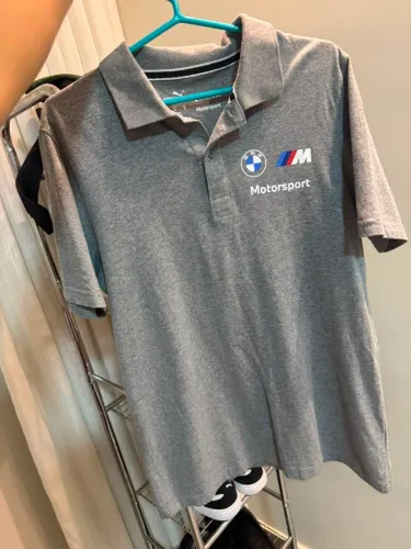 Camisa polo BMW cinza