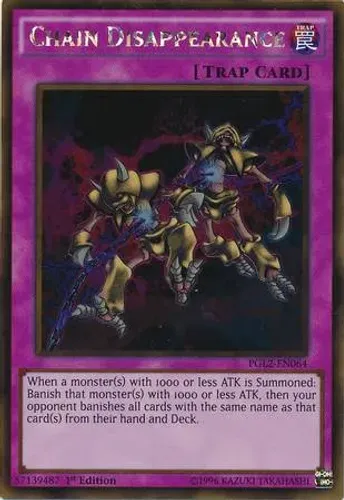 Yugioh!!! Chain Disappearance PGL2-EN064 Gold Ultra Rare 