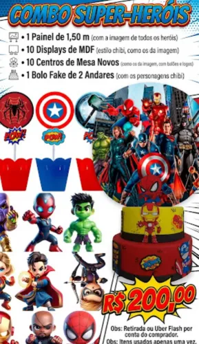 Kit Festa Super Heróis