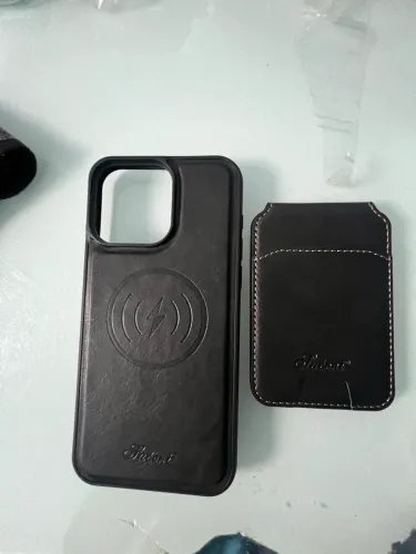 Capa de couro magnética iPhone 15 pro Max novo