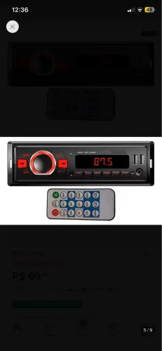 Rádio Automotivo Ultron Uppertech 8120 MP3 Bluetooth USB Preto