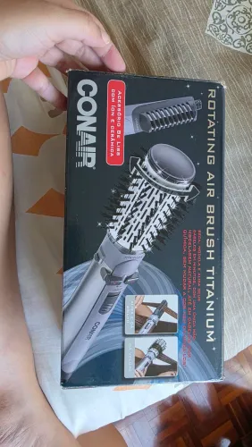 Escova rotatória CONAIR ROTATING AIR BRUSH TITANIUM