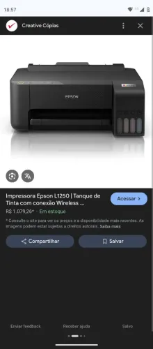Impressora empson L1250