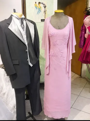 Vestido de festa rosa tamanho 44